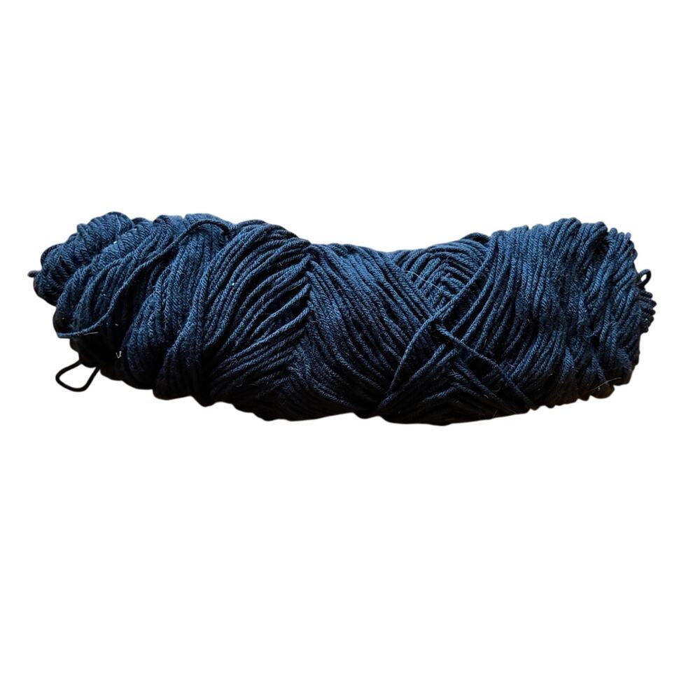 Black Acrylic Yarn 6 oz Partial Skein Knitting Crochet Craft Fiber Arts
